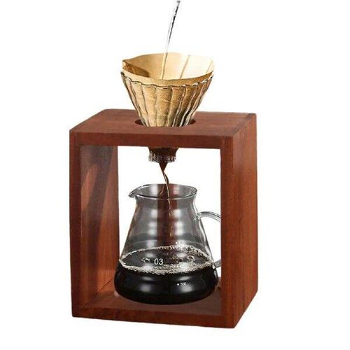 Coffee Filter Cup Stand Wooden Multipurpose Practical Retro