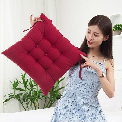 Cotton and linen thickened student seat cushions chair cushi