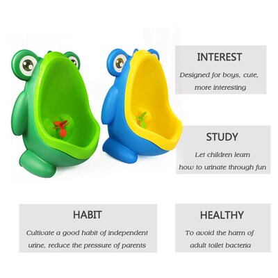 Baby Boys Standing Potty Frog Shape Wall-Mounted Urinals Toi