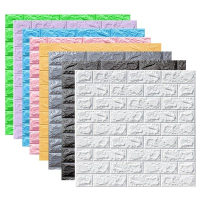 10pcs 3D Wall Sticker Imitation Brick Bedroom Christmas Home