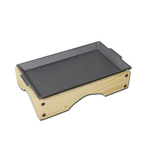 铁板烧盘铸铁长方形牛排圆形加厚烧烤盘铁板烧铁板商用不粘锅家用