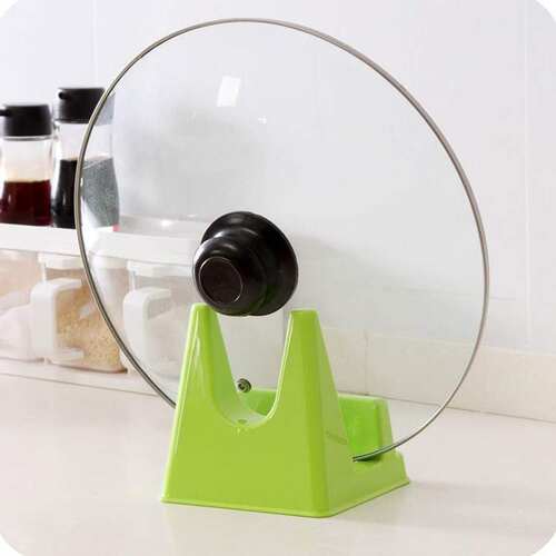 New Holder Pan Cover Lid Ladle Pot Stand Shelf Rack Spoon Re