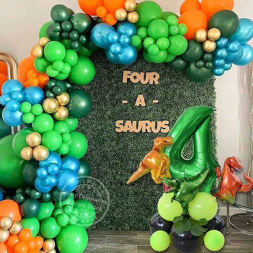 Dinosaur Happy Birthday Garland Banner Roar Dino Party Ballo