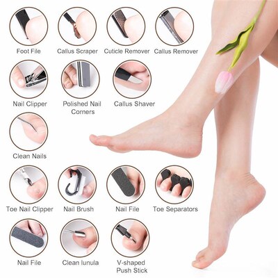 Pedicure Kit 23 in 1 Stainless Steel Professional Pedicure T