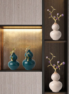 新居招财葫芦摆件客厅玄关电视柜家居饰品高档乔迁搬家寓意好礼品