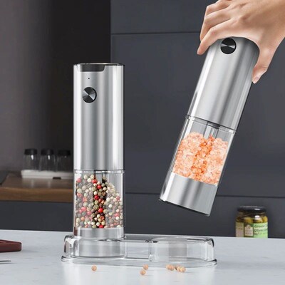 Electric Salt And Pepper Grinder With Adjustable Coarseness