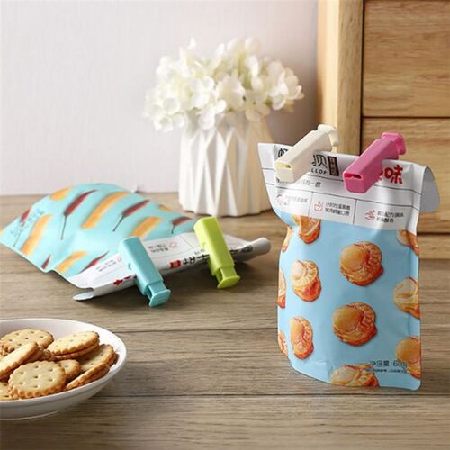 4pcs Multi-Purpose Plastic Sealer Bread Food Bag Press Sprin