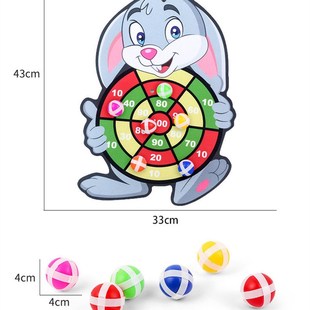 Children Cartoon Animal Dart Board Sticky Ball Rabbit Family