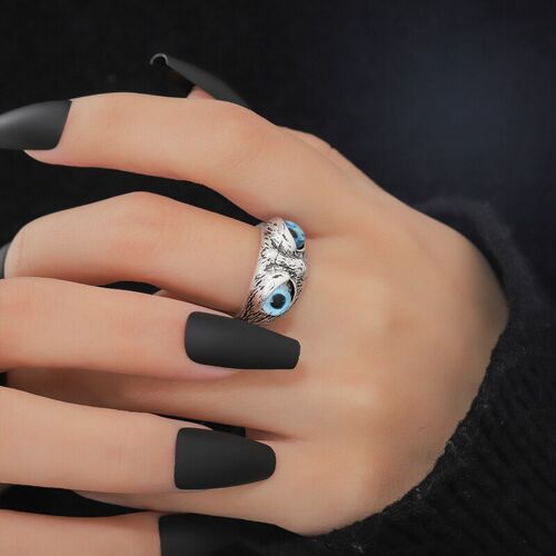 Retro Silver Color Butterfly Snake Frog Ring For Men Women P