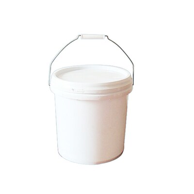 Plastic bucket small white bucket container industrial gland