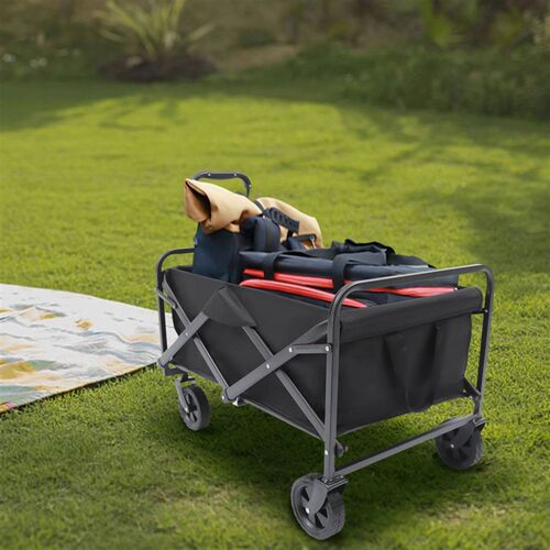 Heavy-Duty Garden Cart, Foldable Wagon with 176lbs Capacity,