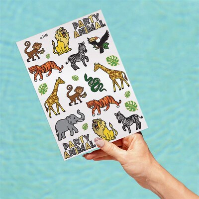 animal tatots Jungle Temporary Tattoos Kids toys纹身贴纸套装