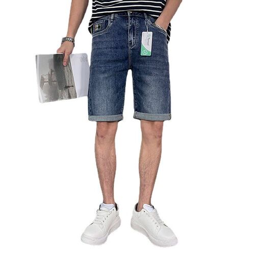 Denim Shorts Mens Summer Thin Fashionable Loose Straight Me