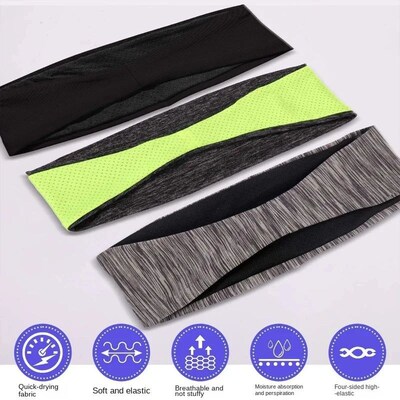 Sweatband for Men Women Elastic Sport Hairbands Head Band Yo