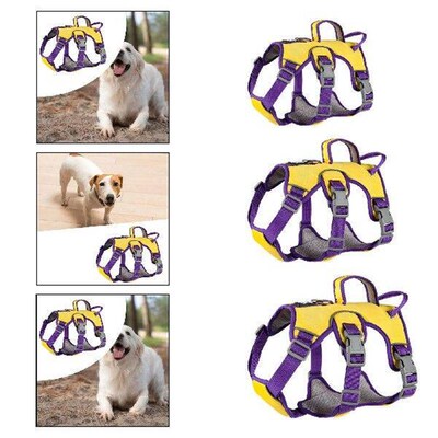 Dog Harness Adjustable Reflective Trip Pet Vest Harness for