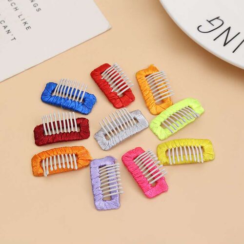 Solid Color Childrens Sweat Hair Comb Hair Clip Pet Hair Cl