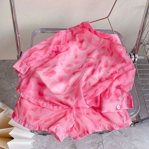 Girls Outfit Sets Summer Cool Blouse Shirt+shorts Girl Cloth