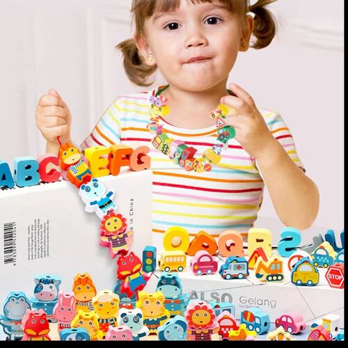 DIY Wooden Toys Baby Kids Color and Shape Learning Early Edu