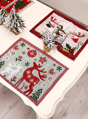 Christmas Christmas Placemat Family Dining Table Atmosphere