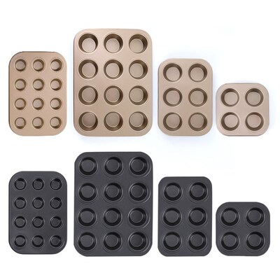 6 12 Cups DIY Cupcake Baking Tray Tool Egg Tart cake Mould