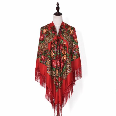 Ethnic Pareo Women Poncho Winter Mexican Ethnic Babushka Ele