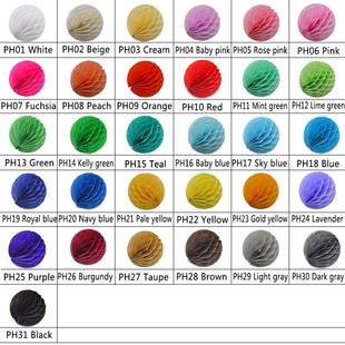 10Pcs/lot Paper Honeycomb Ball Decorative Hainging Flower Ba