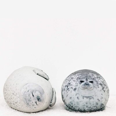 Chubby Blob Seal Pillow Stuffed Cotton Plush Animal Toys海豹