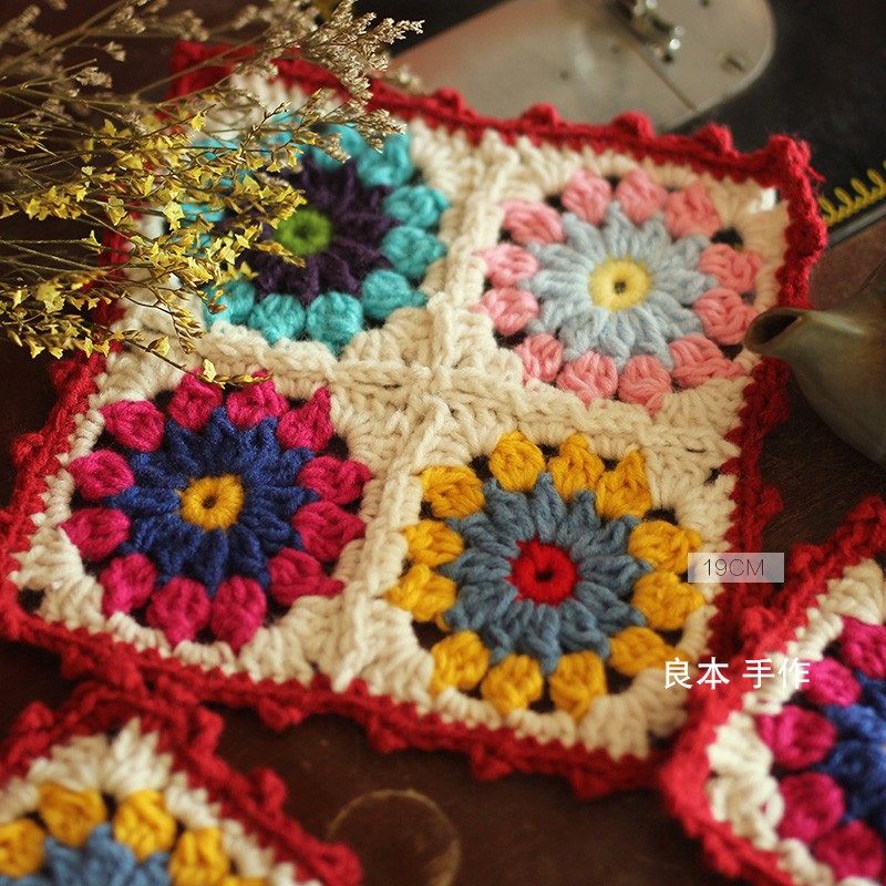 田园 森林 手工 欧式田园风 杯垫餐垫 杯垫 锅垫 雏菊深红边,居家布艺,餐垫,淘宝优惠券,粉丝福利购,淘宝优惠卷