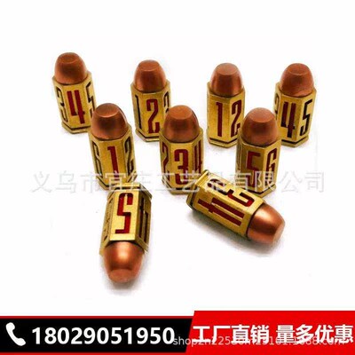 D6 Full Dice 9mm Bullet Dice Set 3D Resin Craft Ornament D6