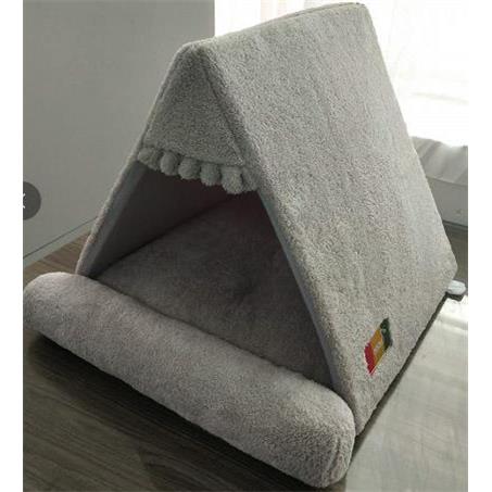 美丽绒三角狗屋宠物帐篷舒适帐篷式可折叠可趴宠物狗窝猫窝