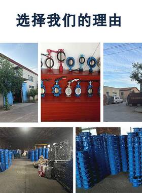 手动蝶阀对夹式D71X1-6Q978球墨铸铁截止软密封夹蝶dn100对蝶阀阀