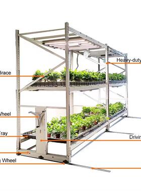 种菜定机室内XOS无栽培水培蔬设备多菜土层移动轨道种植架制种植