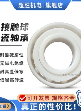 氧化锆陶瓷 角接触球轴承 7206 7207 7208 7209 7210 7211CE 白色