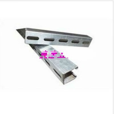 C型钢抗震支架光伏支架热镀锌U型槽钢檩条41*41*2.5有孔无红色