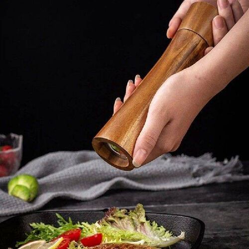 Salt And Pepper Mills, Solid Wood Pepper Mill With Strong