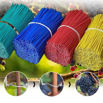 100PCS Gardening Cable Ties Reusable Oblate Iron Wire Twist