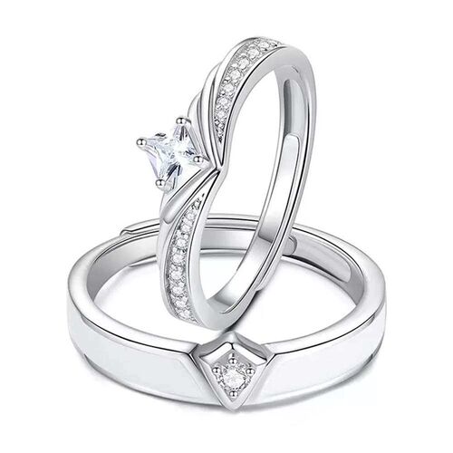 Princess and Knight Couples Ring A Pair of High-end Romanti