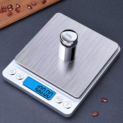Electronic Digital LCD 3000g/500g 0.1g/0.01g 3kg Scales Weig