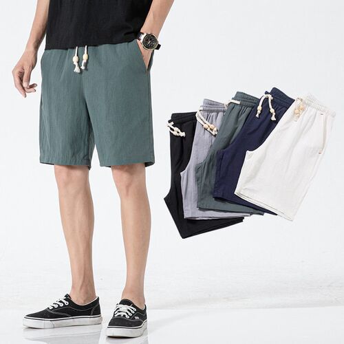 Mens Shorts Joker Plus Size Beach Pants Mens Solid lor Cas
