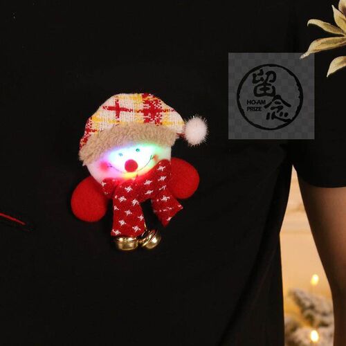 (Christmas decorations luminous bell brooch brooch old man S
