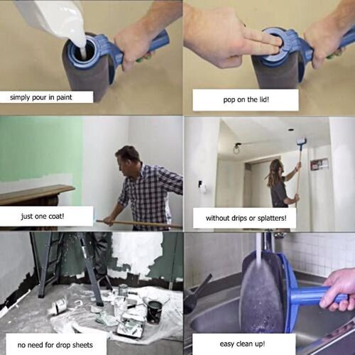 5/8pcs Seamless Color Box Packaging Wall Paint Runner Roller