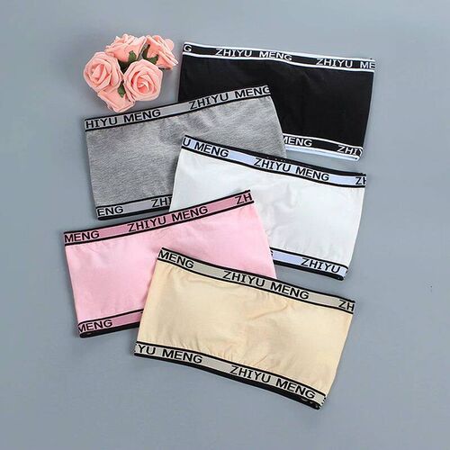 Puberty Girls Cotton Underwear Tube Top Children Invisible S