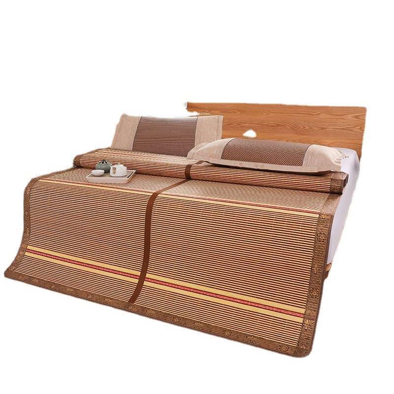 Bamboo Mat New Summer Straw Mat  Skin-friendly Carbonized Su