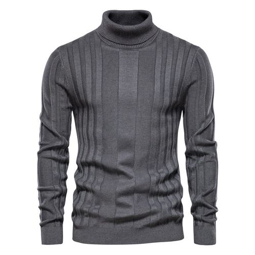 Sweater Mens Turtleneck Casual Knitted Warm Bottoming Shirt