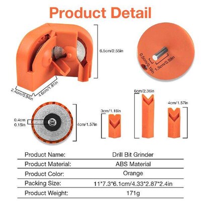 Drill Bit Sharpener Durable Grinding Blade Sharpening Stone