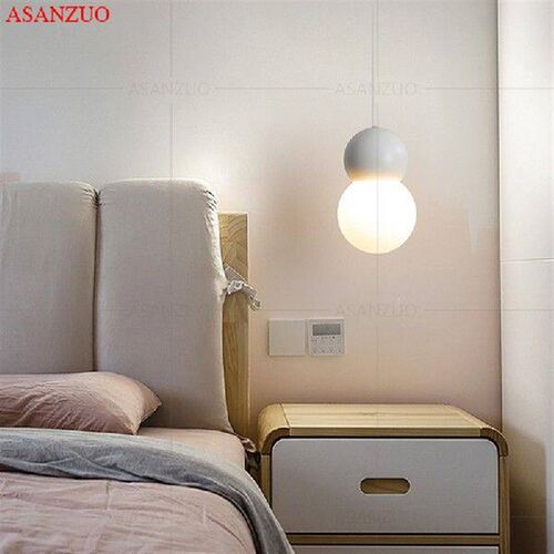 Nordic Glass Pendant Lamp Black White Color Kitchen Hanging