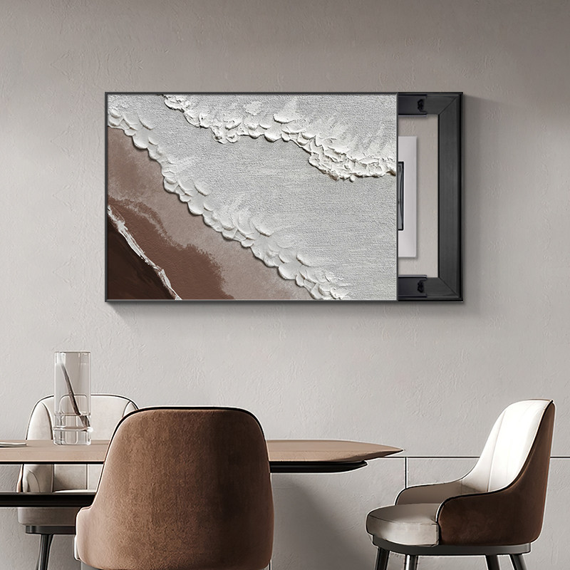 侘寂风电表箱装饰画极简抽象肌理画配电箱挂画餐厅电闸盒遮挡壁画,家居饰品,现代装饰画,淘宝优惠券,粉丝福利购,淘宝优惠卷