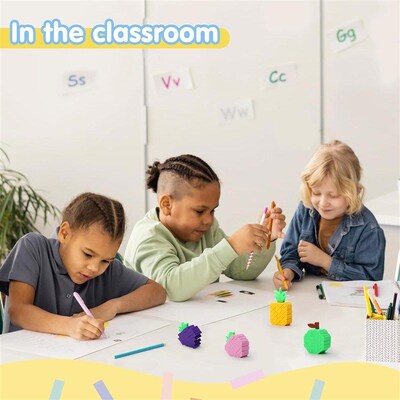 4 Pcs 3D Printed Fidget Fruit Toys Desk Fidget Worm Toy解压