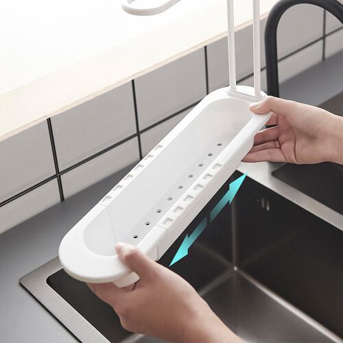 Telescopic Sink Shelf Drainer Rack Kitchen Organizer Soap Sp
