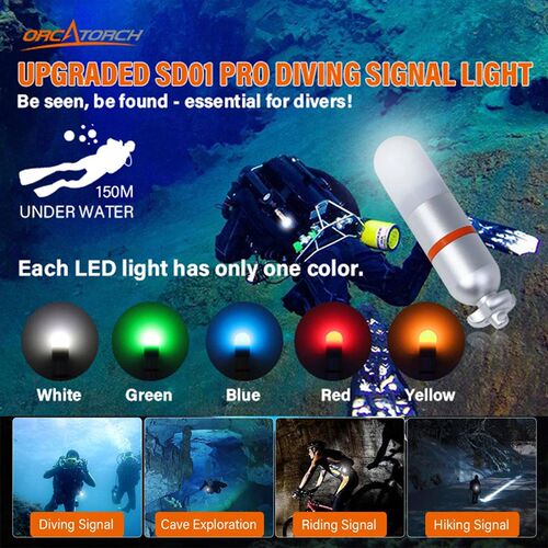 ORCATORCH SD01 PRO Powerful Dive Beacon Underwater Lantern S